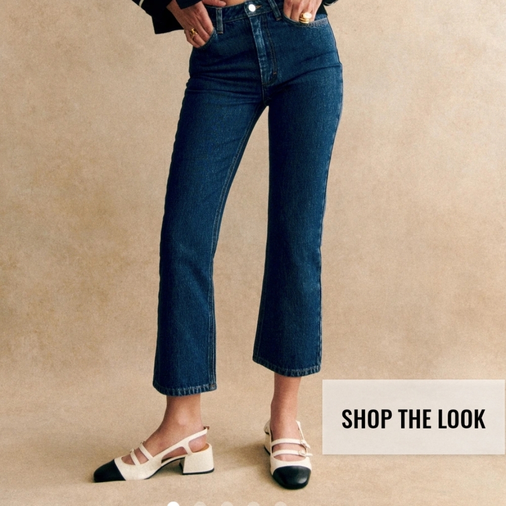 Sezane Laurence Trousers Denim - Size 6